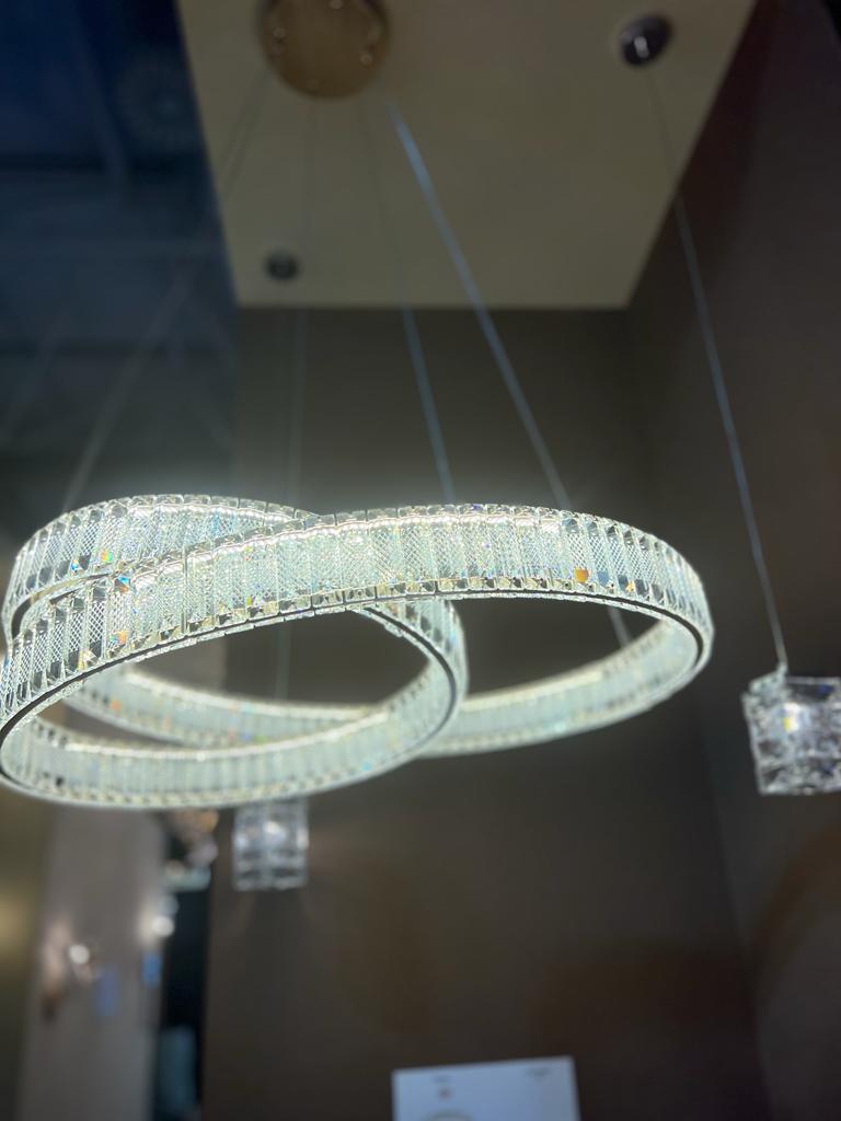 подвесной светодиодный светильник crystal lux musika sp120w led chrome