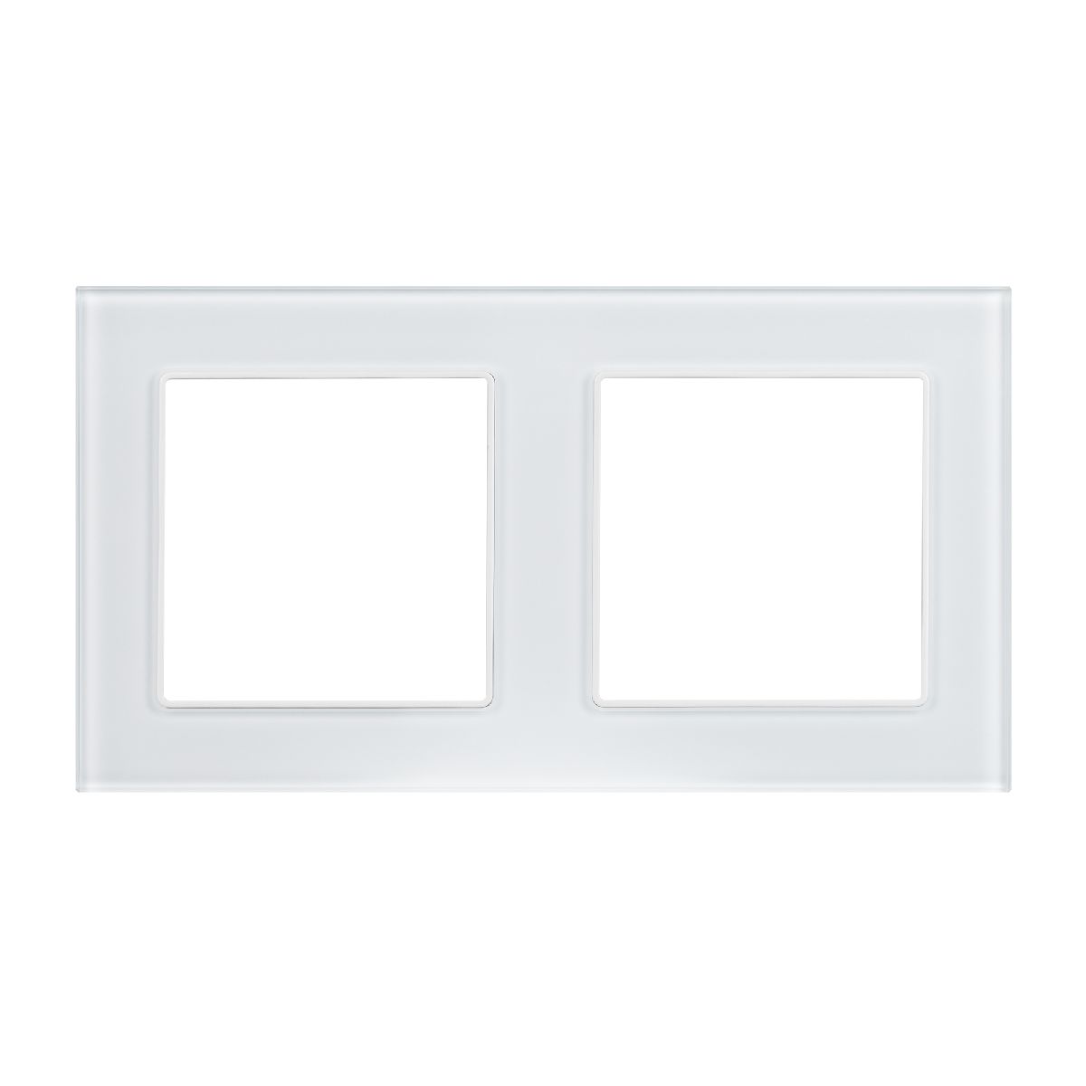 рамка двухместная arlight frm-glare-gs-2-wh 043796