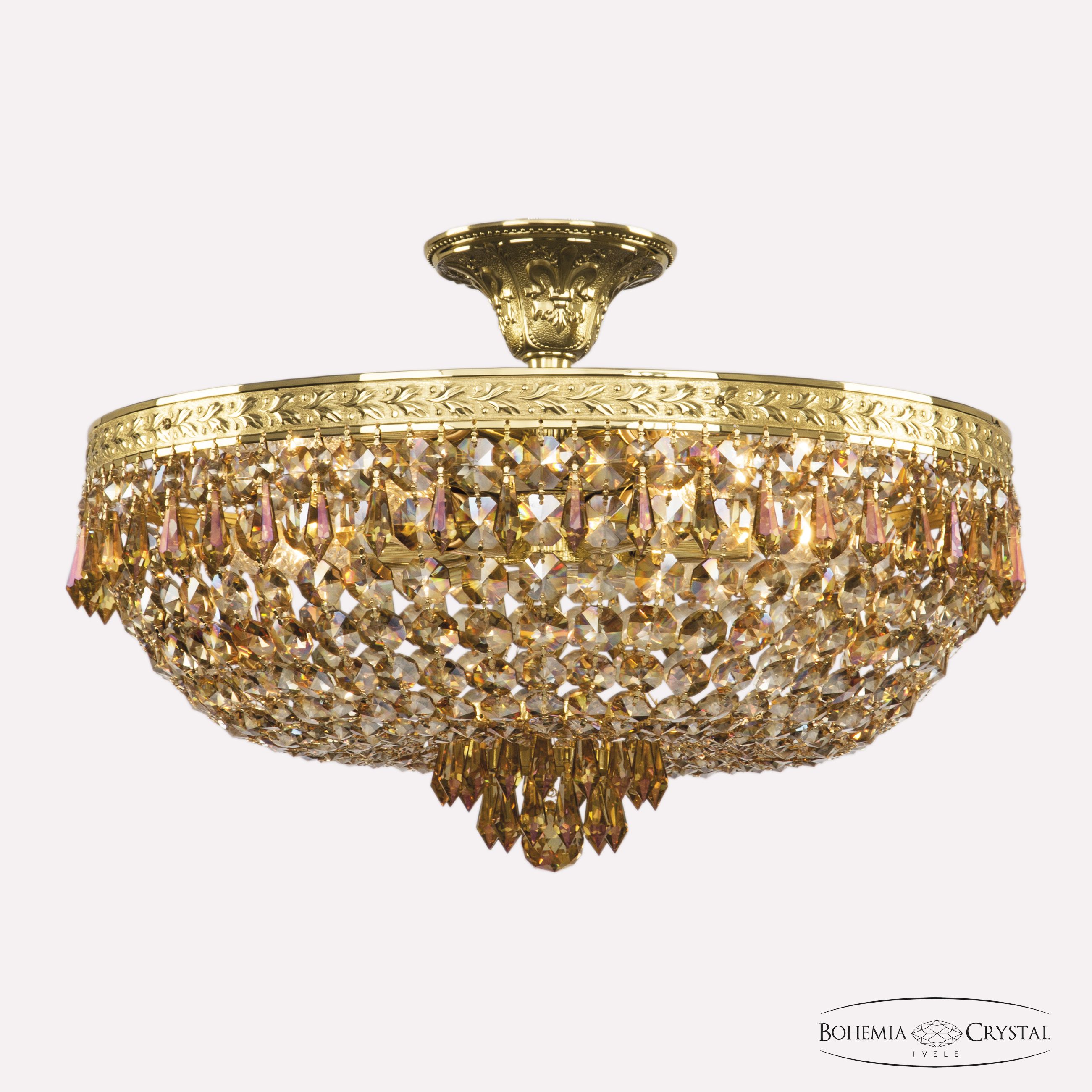 потолочная люстра bohemia ivele crystal 19271/45iv g r777