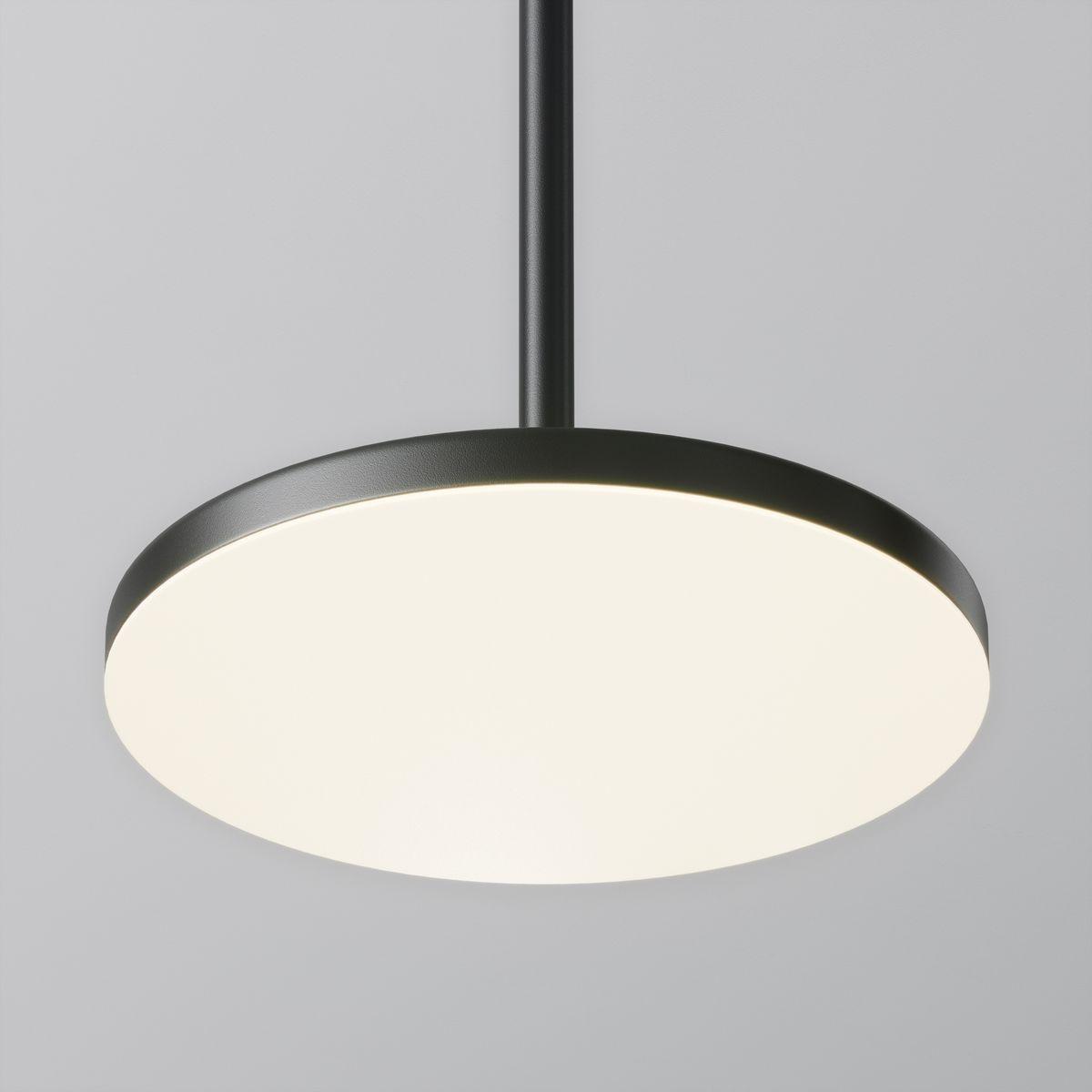 подвесной светодиодный светильник maytoni technical plato p076pl-l12w4k-b
