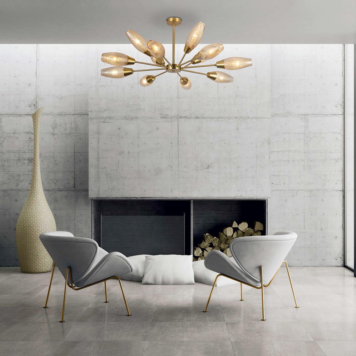 потолочная люстра eurosvet thalia 60140/12 золото