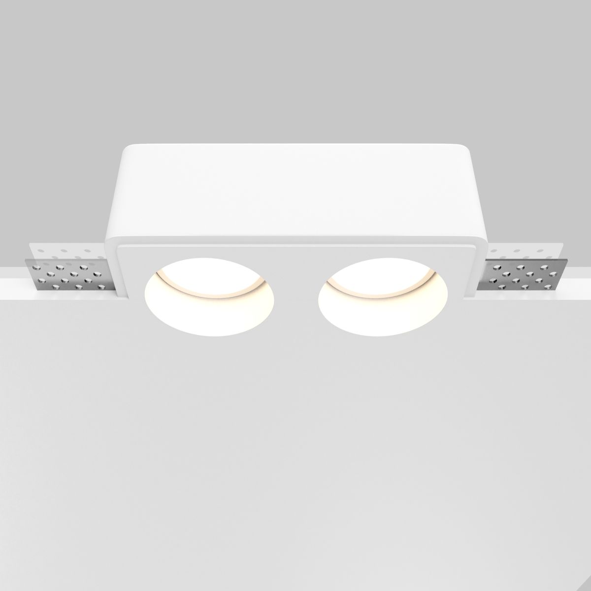 встраиваемый светильник maytoni gyps modern dl123-gu10-02-w