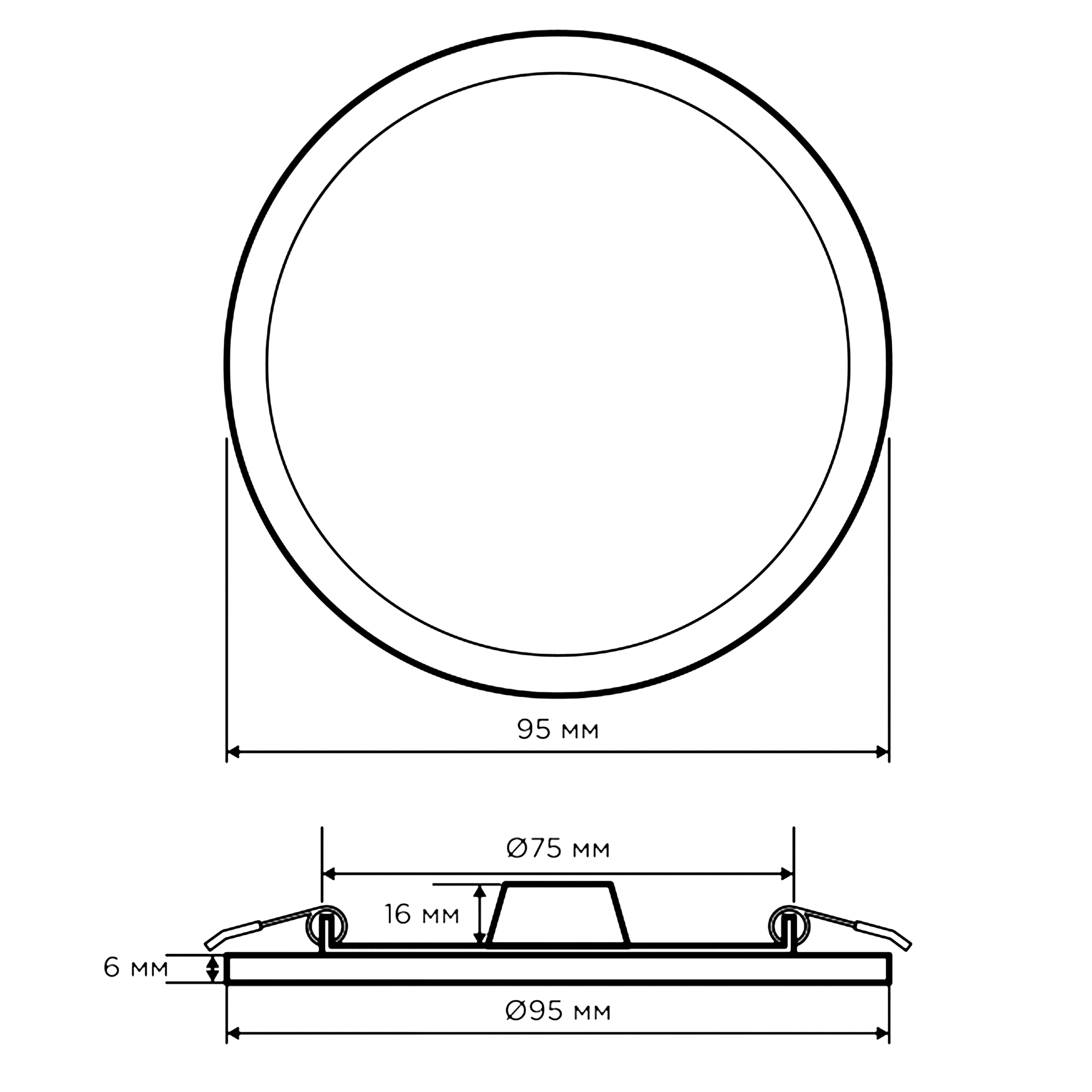 встраиваемая светодиодная панель apeyron 06-52