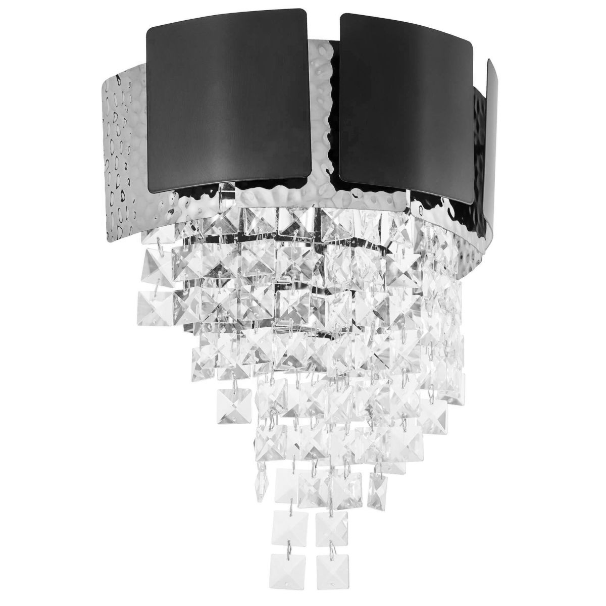 настенный светильник lumina deco ldw 7045-2 bk+chr