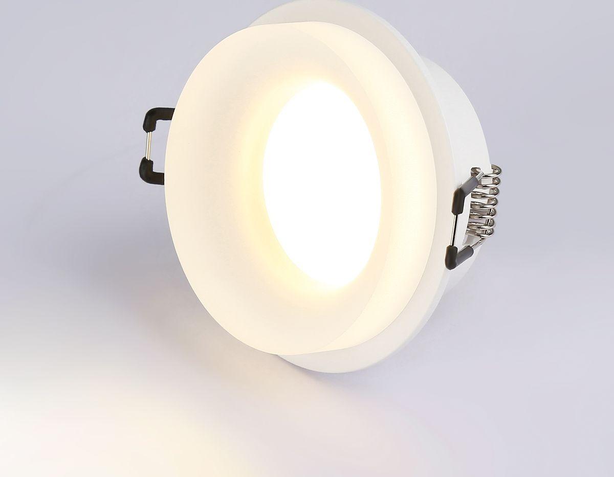 встраиваемый светильник ambrella light techno spot acrylic frost tn1302