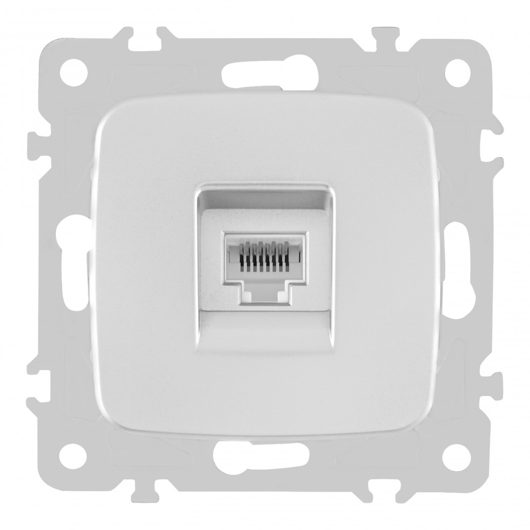 розетка rj45 arte milano 205.45-1.silver