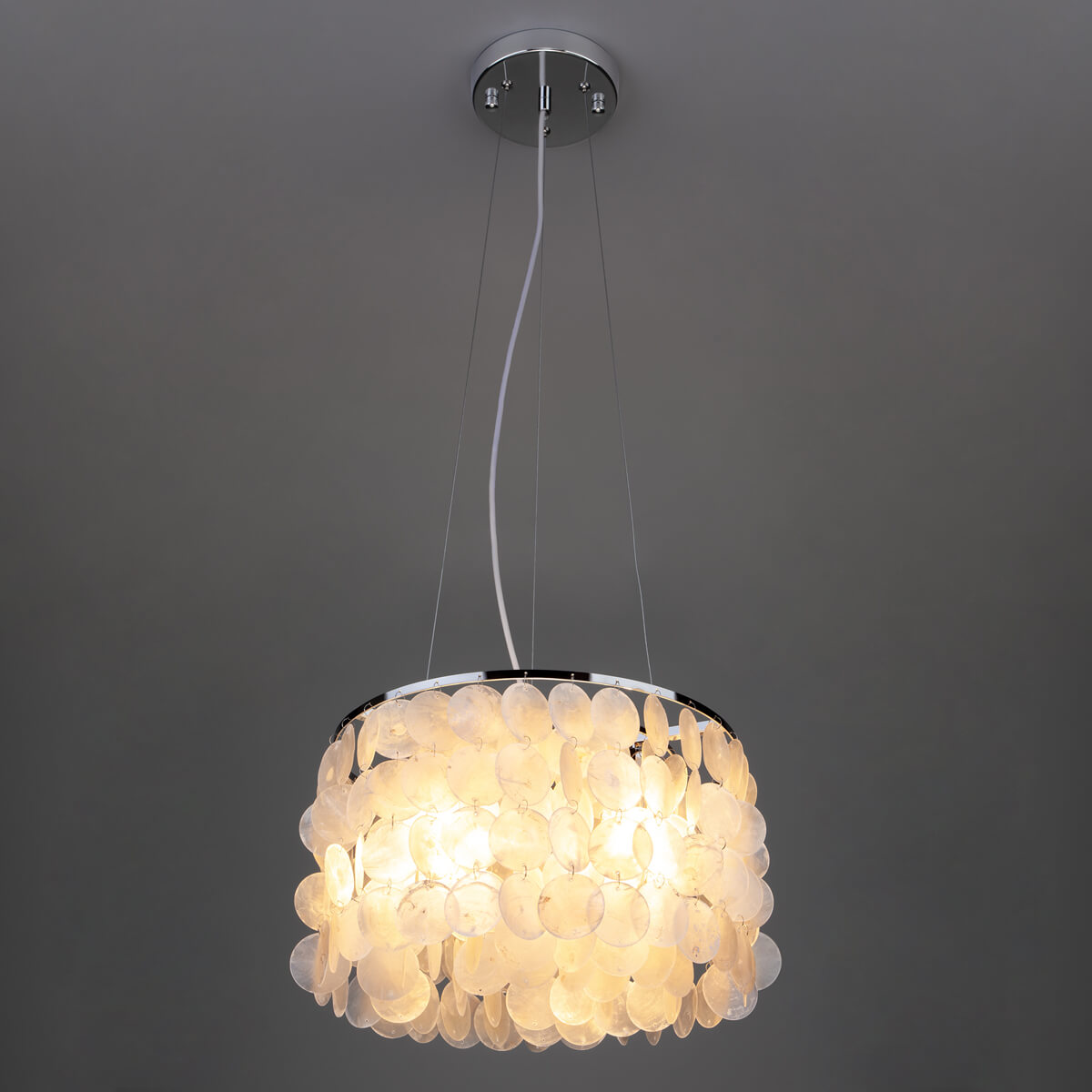 подвесной светильник eurosvet 60005/3 хром/перламутр