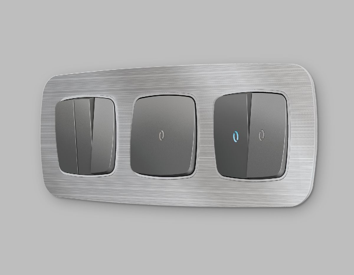 лицевая панель для выключателя трехклавишного ambrella volt omega op6550