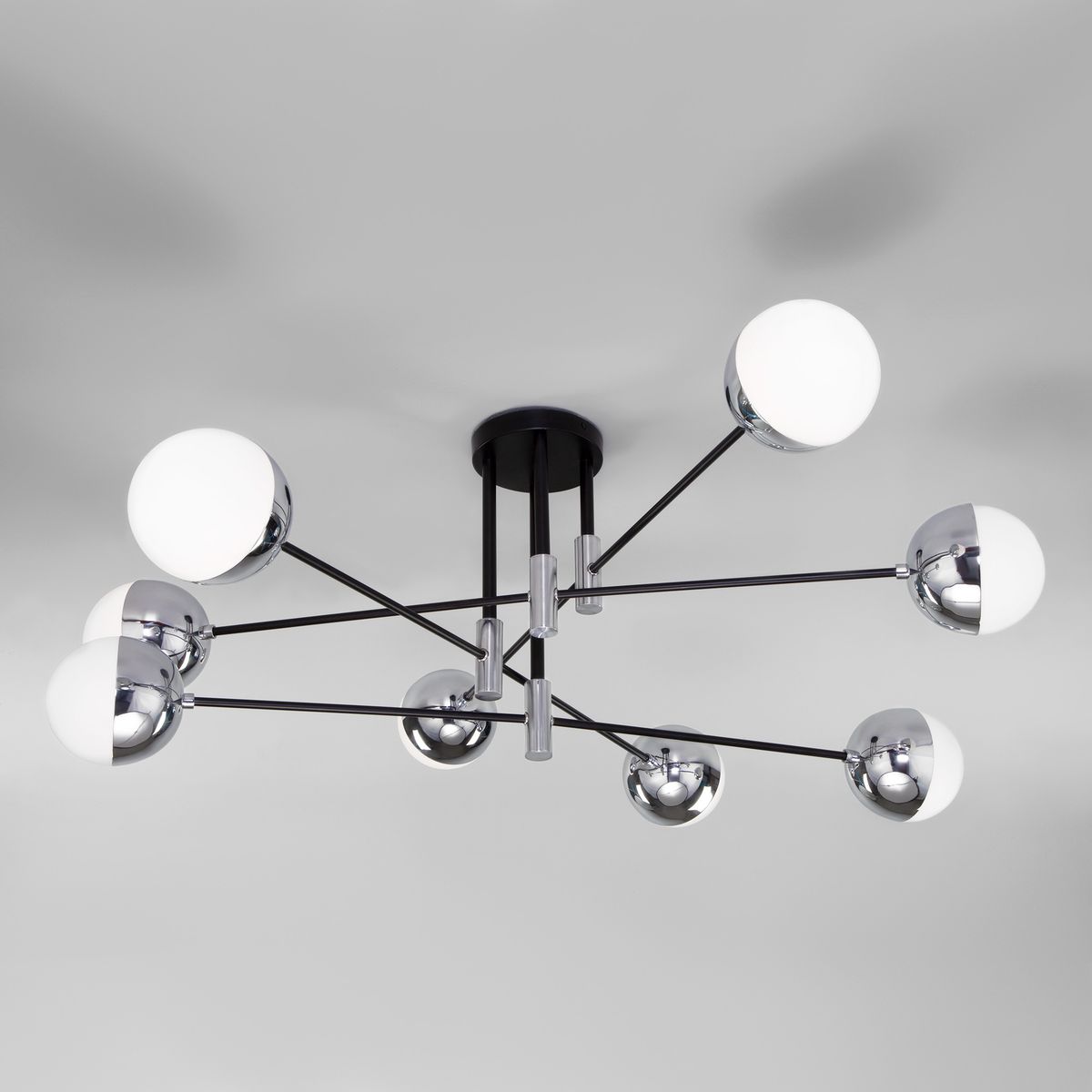 потолочная люстра eurosvet nuvola 70129/8 хром smart a057082