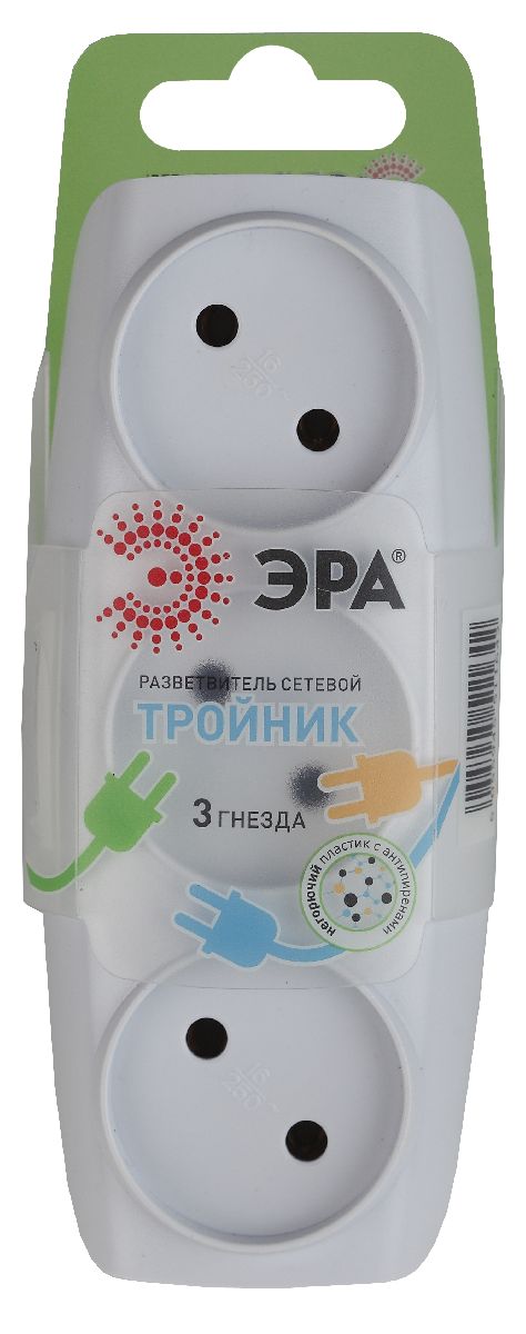 разветвитель электрический эра sp-3-w c0045527