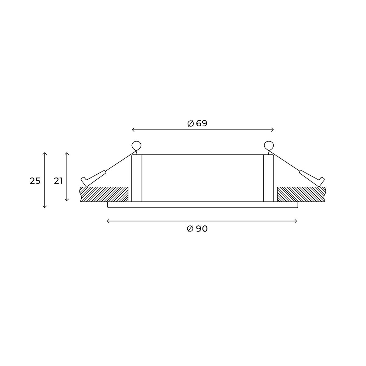 встраиваемый светильник hesby lighting atlas hsbl_0086