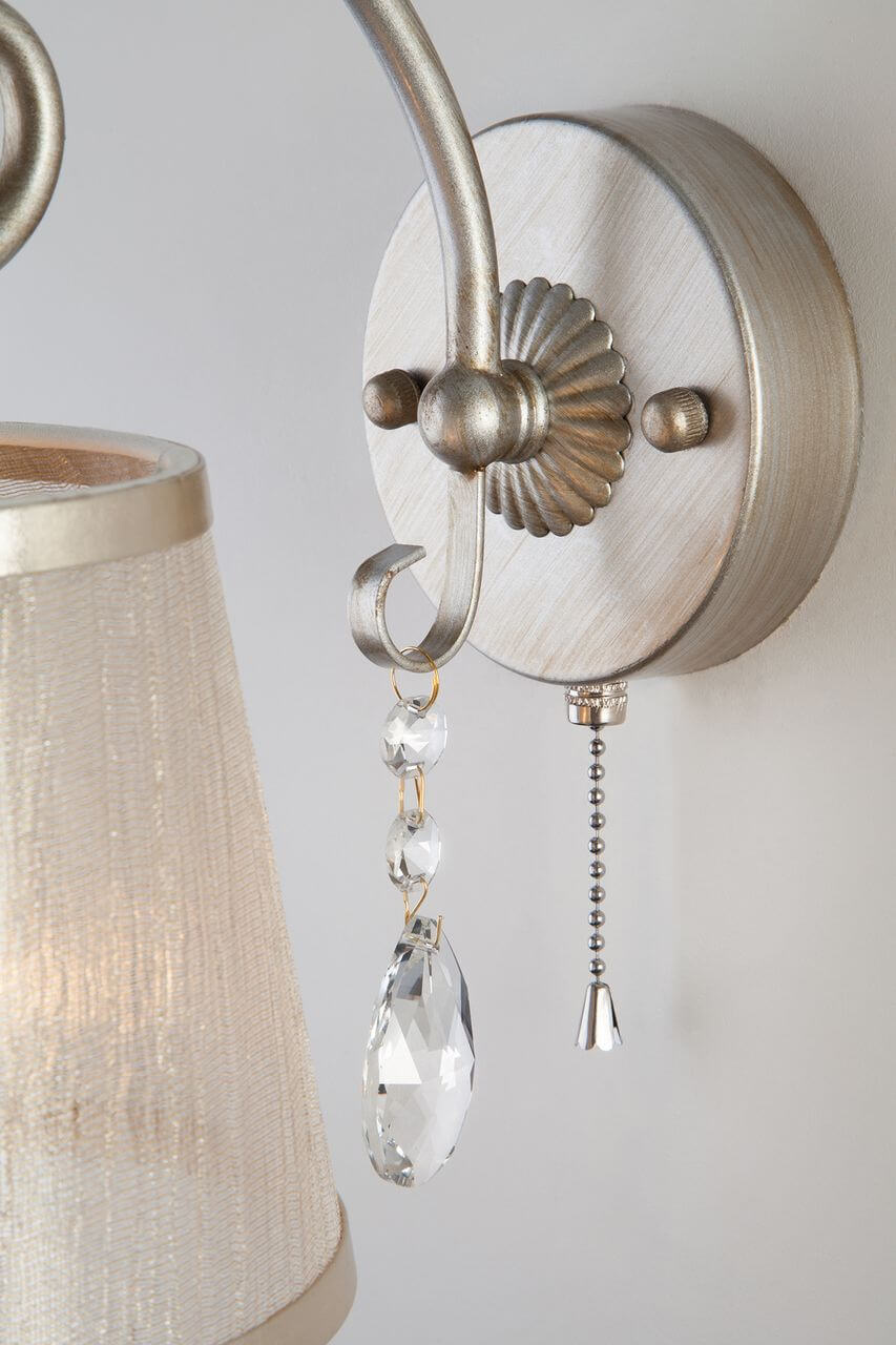 бра eurosvet liona 60065/1 серебро