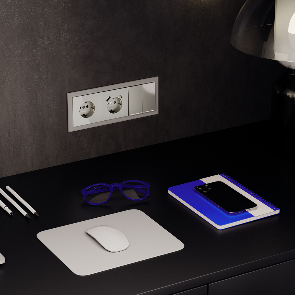 выключатель двухклавишный с подсветкой voltum s70 vls020204