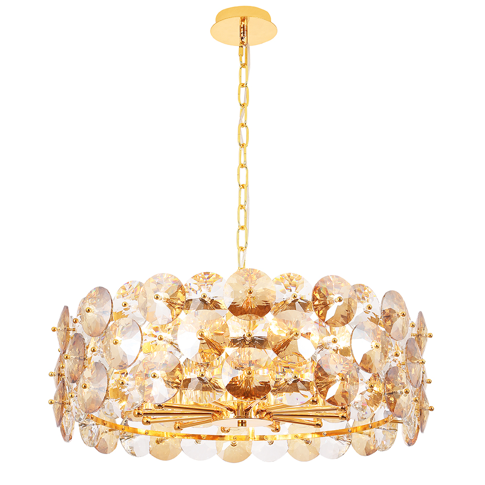 подвесная люстра crystal lux crystal sp12 gold