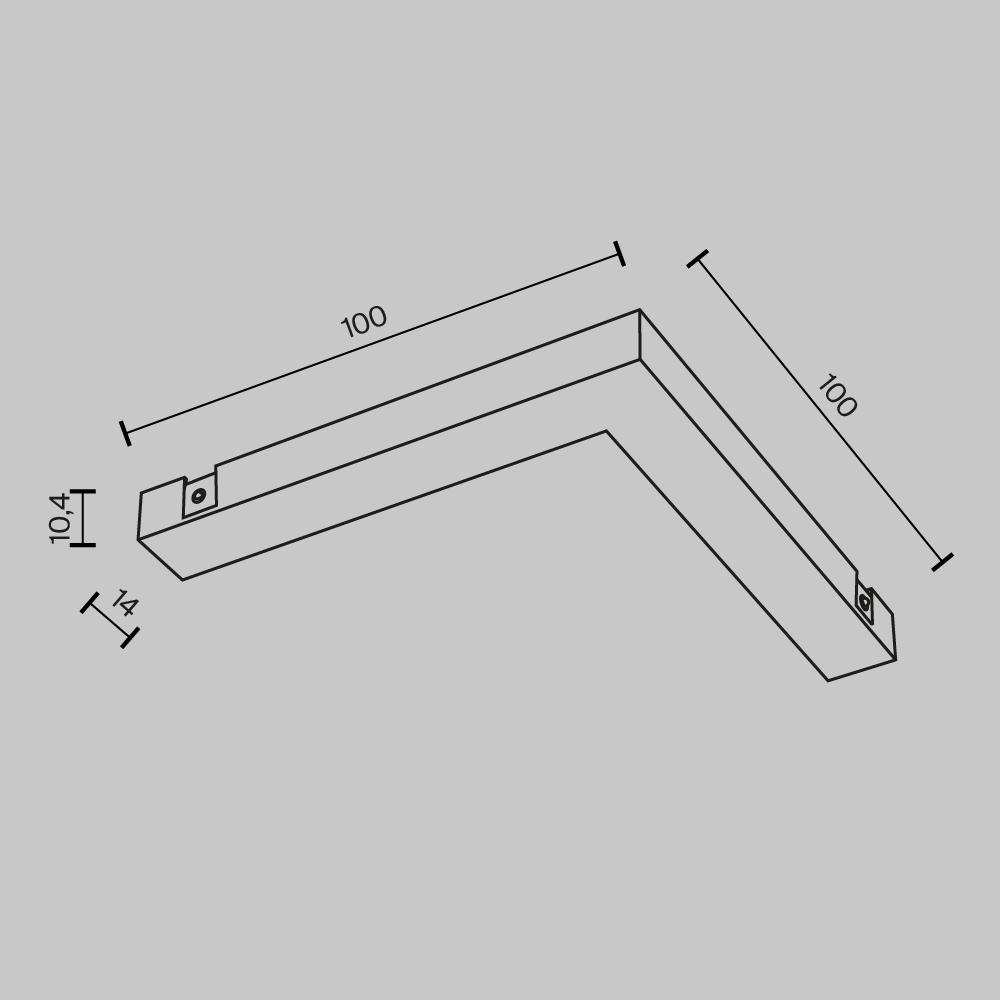 угловой коннектор питания maytoni technical tra172cpc-1b