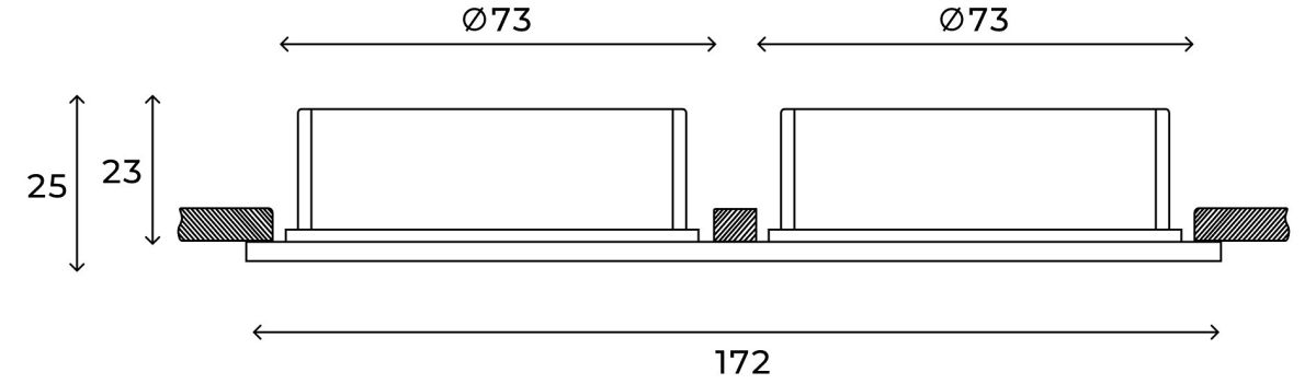 встраиваемый светильник hesby lighting eclipse hsbl_0111