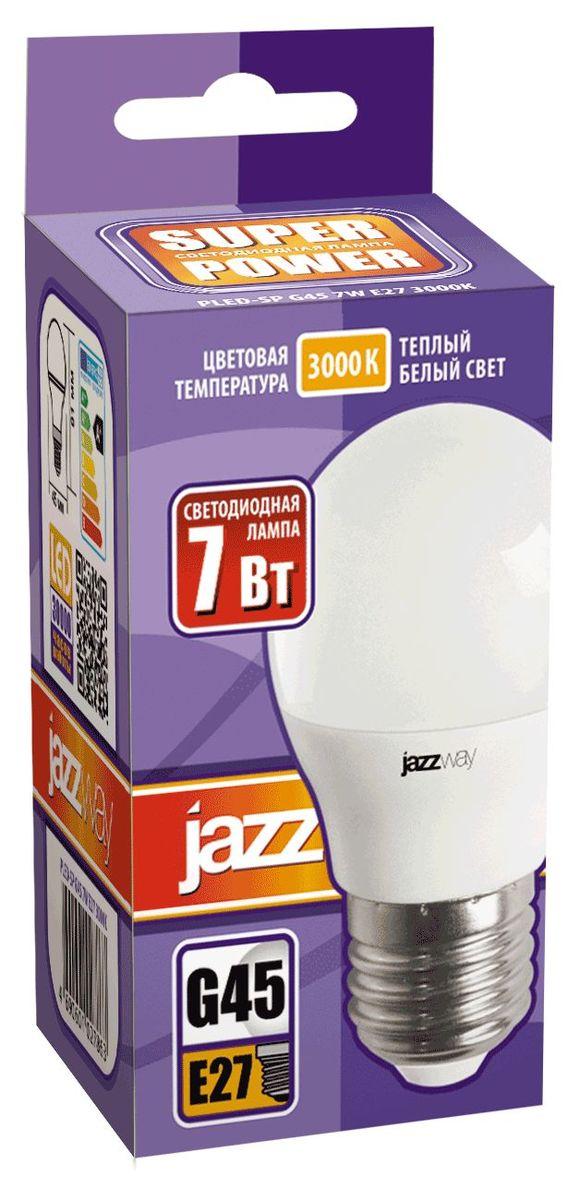 лампа светодиодная jazzway e27 7w 3000k матовая 1027863-2