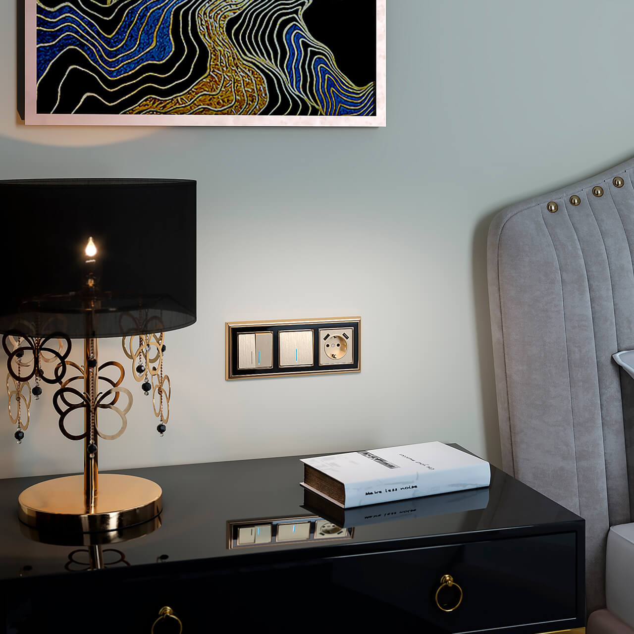 накладка для розетки usb werkel шампань рифленый w1179510 4690389160592