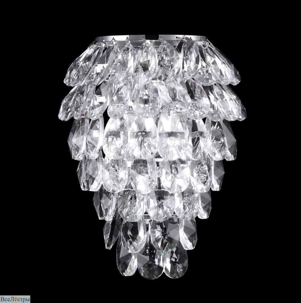 настенный светильник crystal lux charme ap2+2 led chrome/transparent
