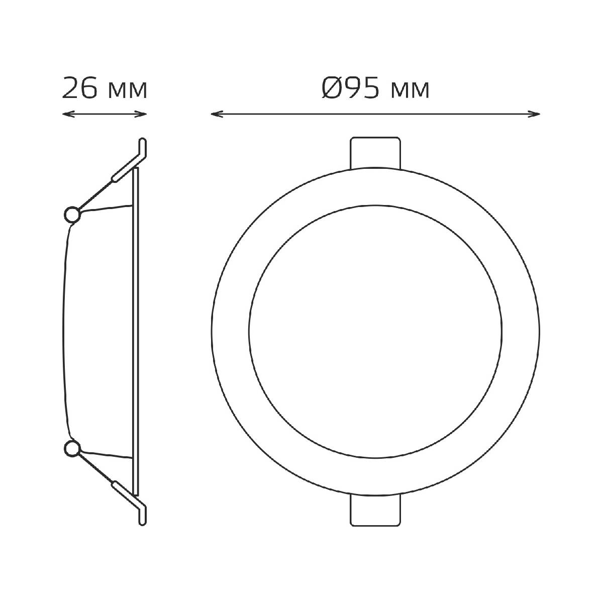 встраиваемый светильник gauss elementary downlight 997420205