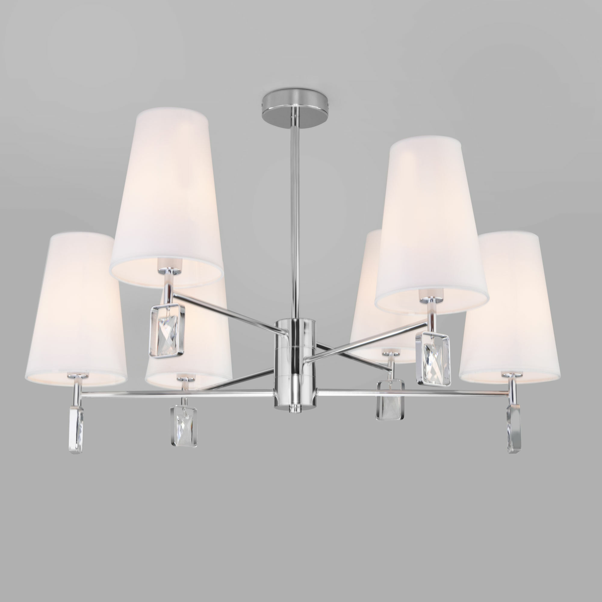 люстра на штанге eurosvet milazzo 60137/6 хром a060125