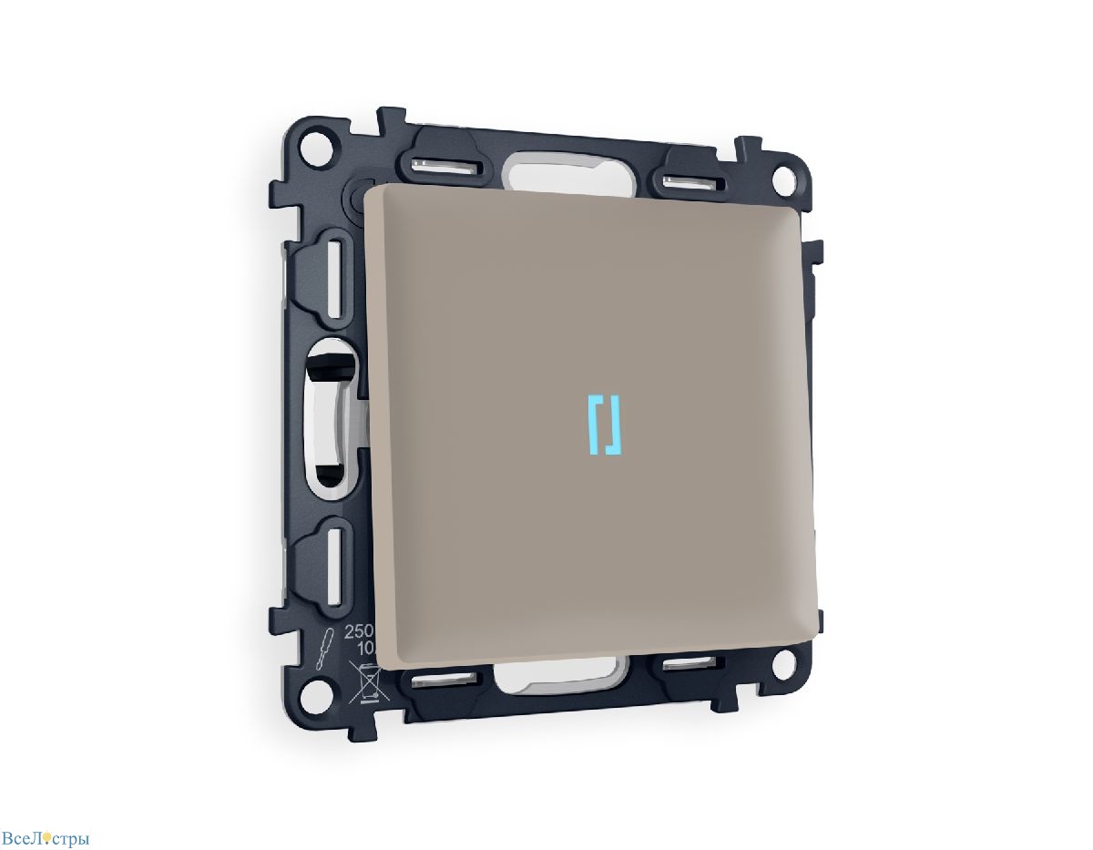 комплект механизма 1-кл выключателя с подсветкой ambrella volt alfa ma362020