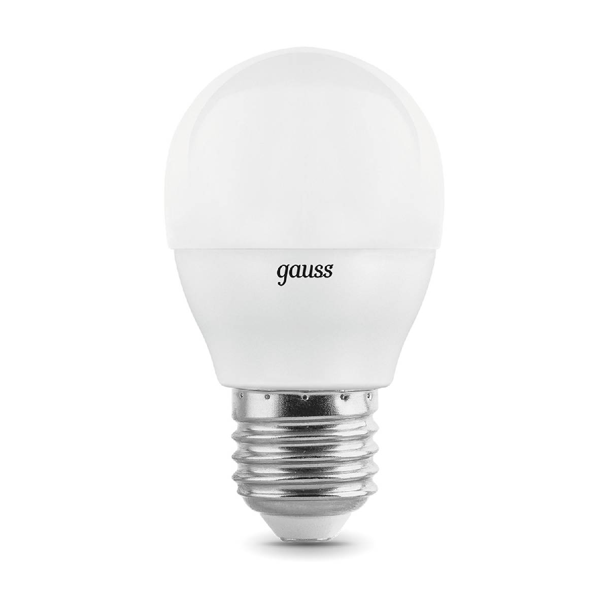 лампа светодиодная gauss e27 7w 2700k матовая 53217t