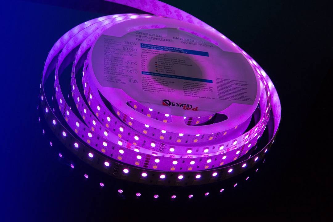 светодиодная лента designled dsg5120-24-rgb+w-33 000514