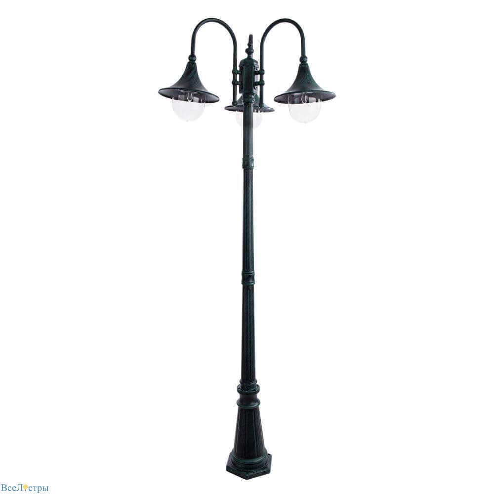 садово-парковый светильник arte lamp malaga a1086pa-3bg