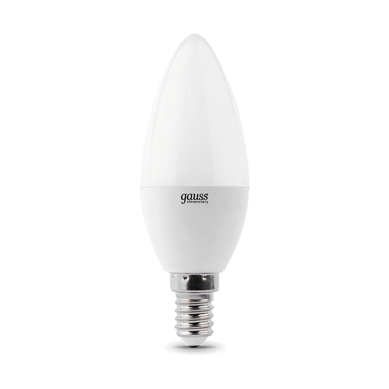 лампа светодиодная gauss e14 8w 6500k матовая 33138
