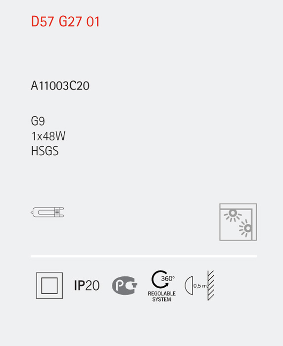 настенный/потолочный светильник d57g2701 fabbian