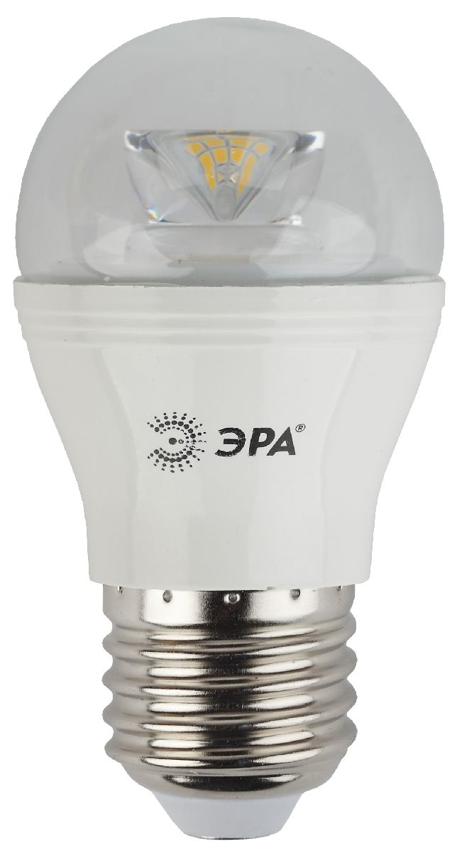 лампа светодиодная эра e27 7w 2700k led p45-7w-827-e27-clear б0017243