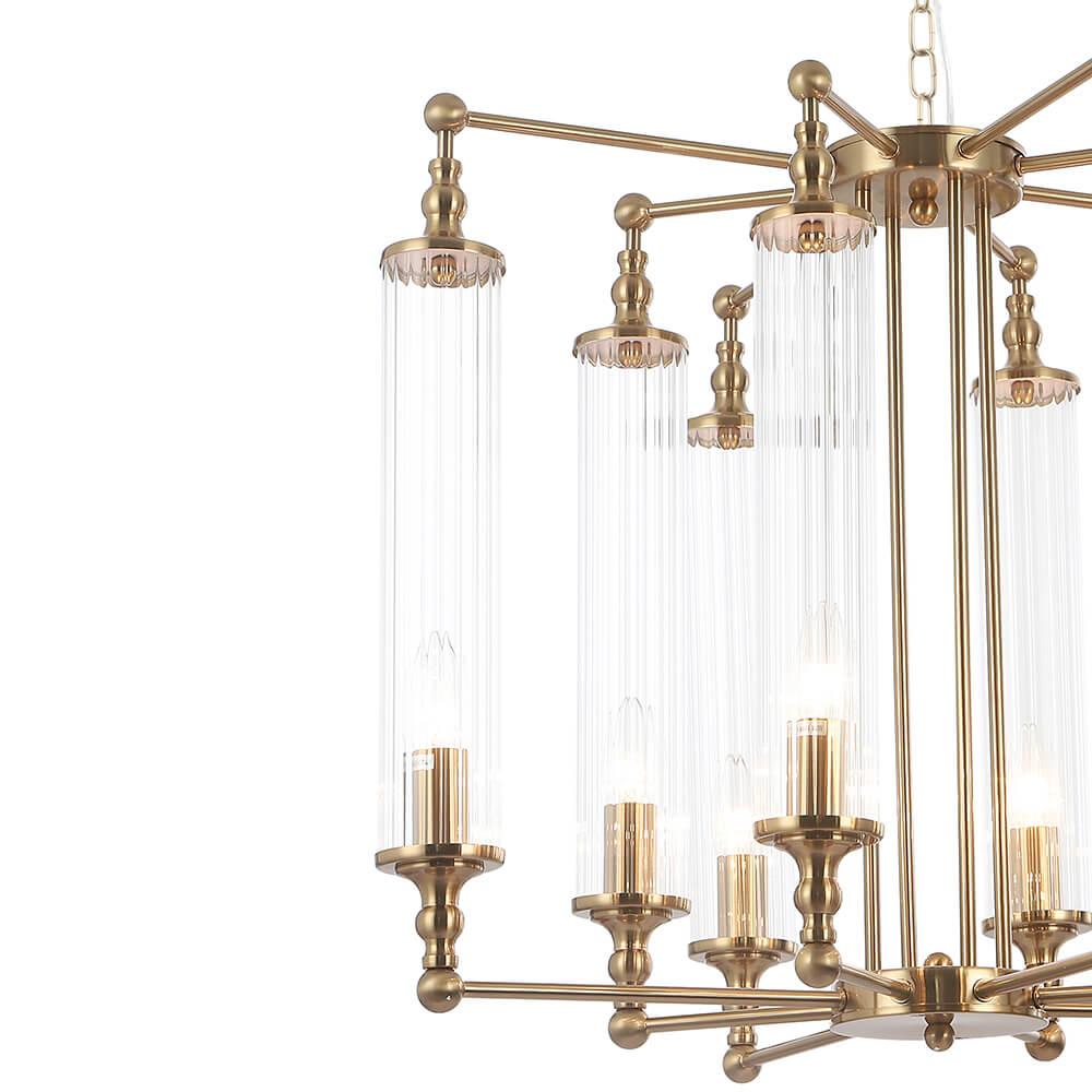 подвесная люстра crystal lux tomas sp8 d650 brass