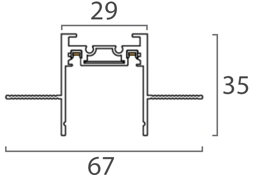 шинопровод встраиваемый магнитный italline kreator it09-9021 black