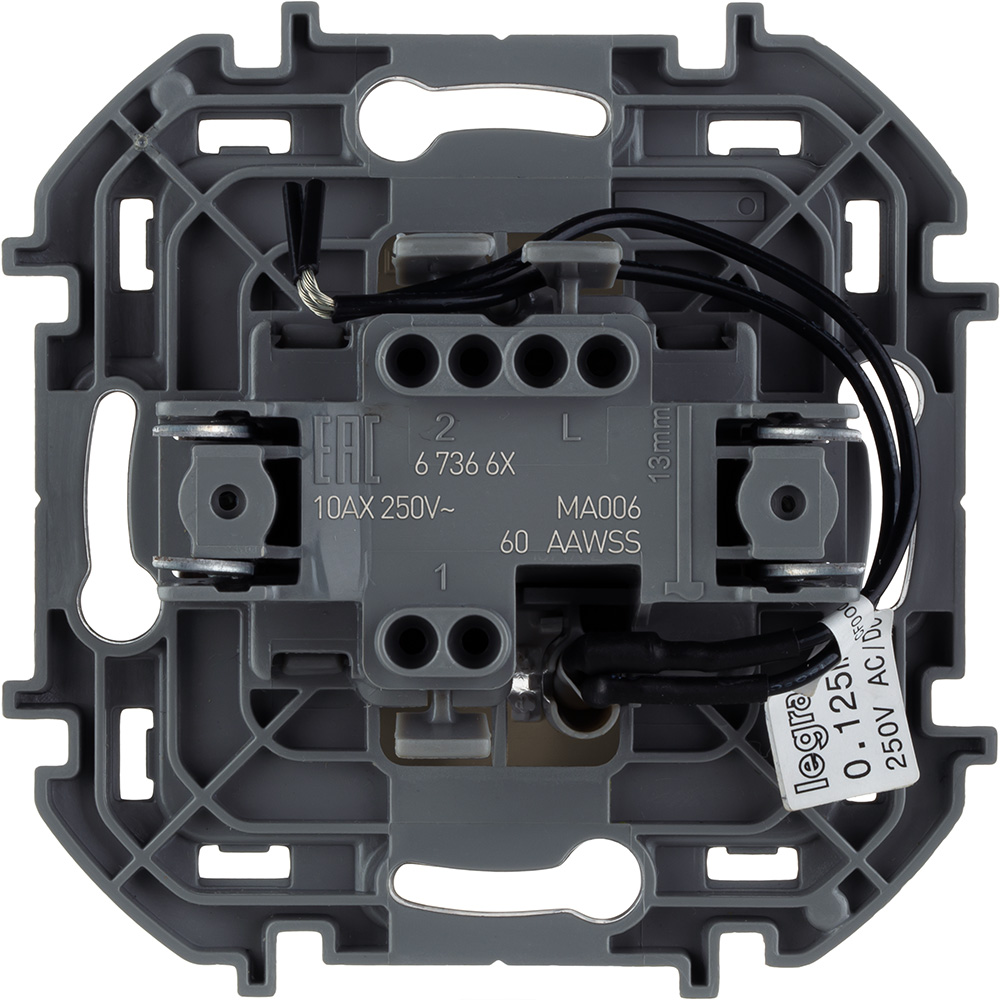 переключатель одноклавишный с подсветкой/индикацией legrand inspiria 673661