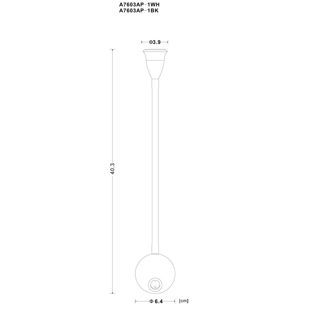 бра arte lamp a7603ap-1bk
