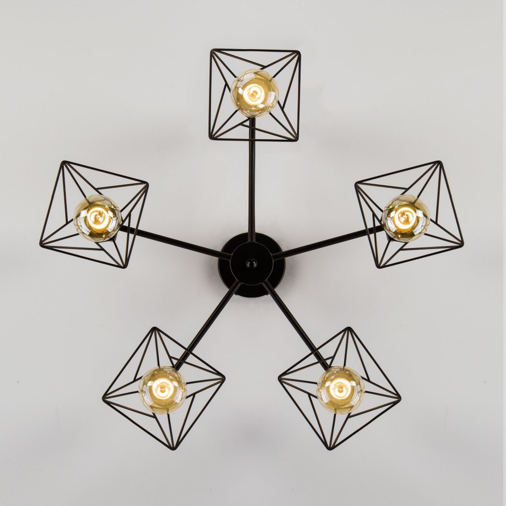 потолочная люстра eurosvet trappola 70107/5 черный