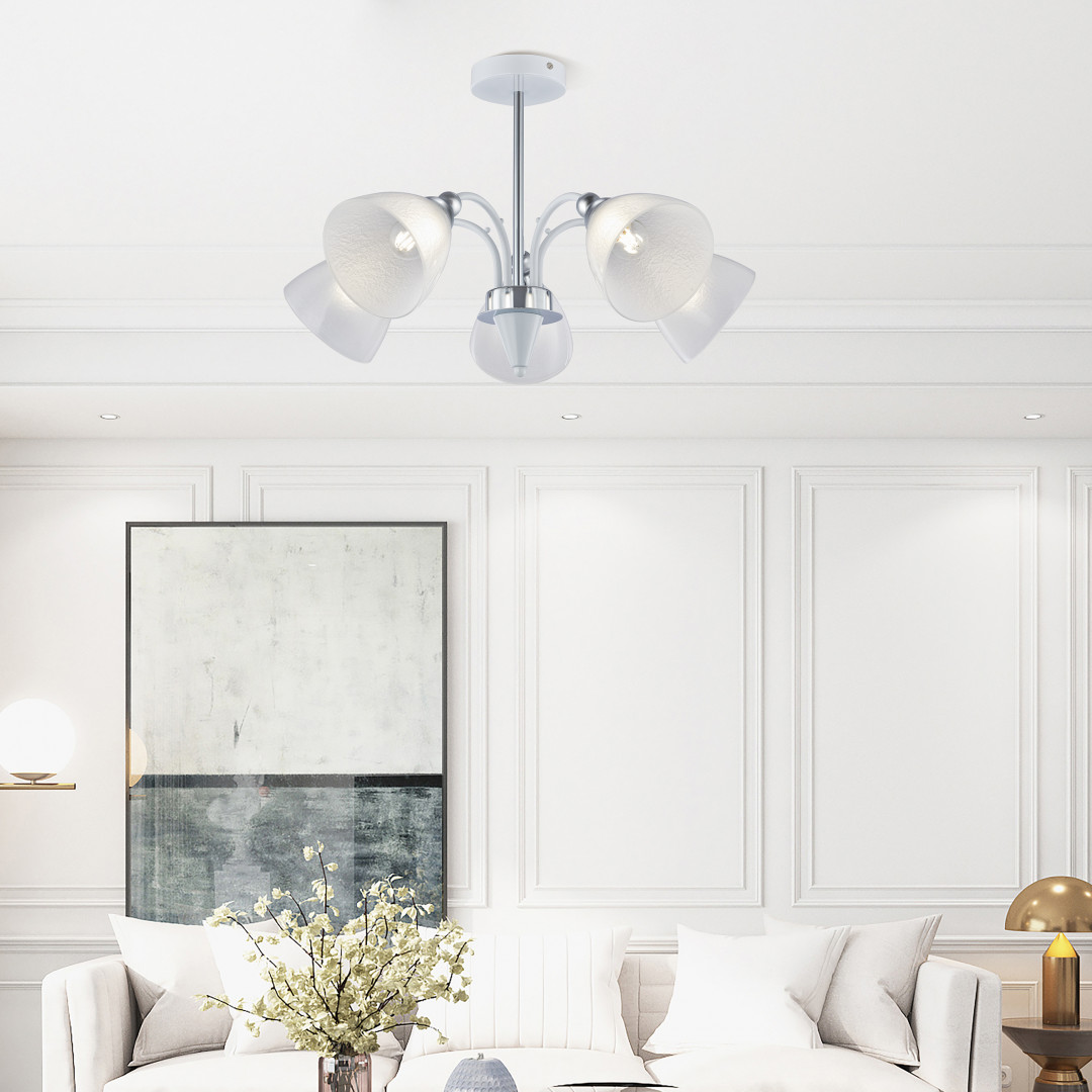люстра на штанге arte milano napoli 326008/5 wh+cr