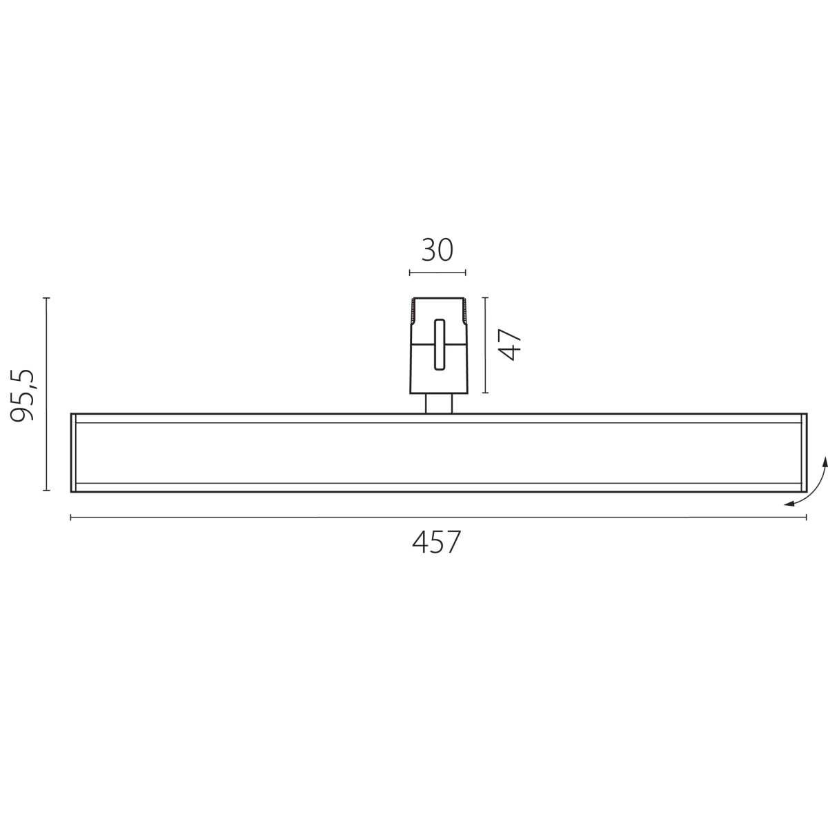 трековый однофазный светильник lightstar due hermes 270347