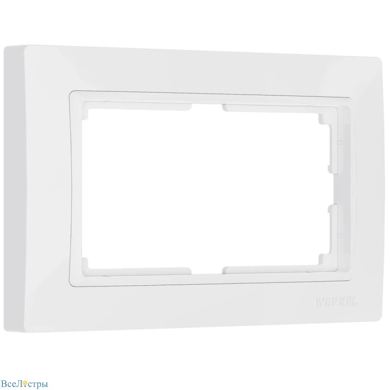 рамка для двойной розетки werkel snabb basic белый w0082001 4690389161490