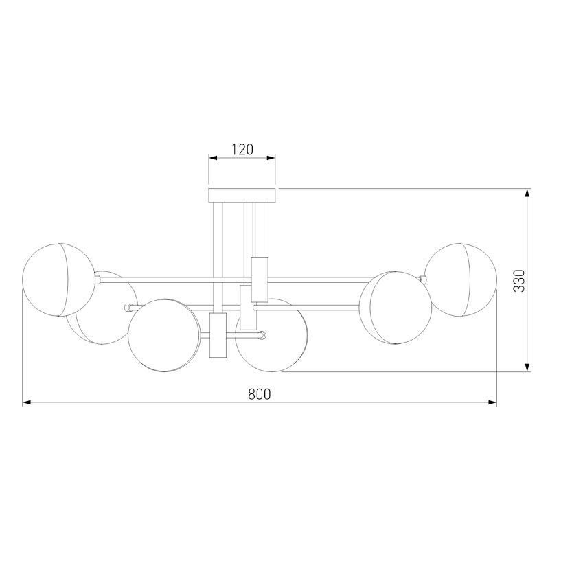 потолочная люстра eurosvet nuvola 70129/6 хром smart a057081