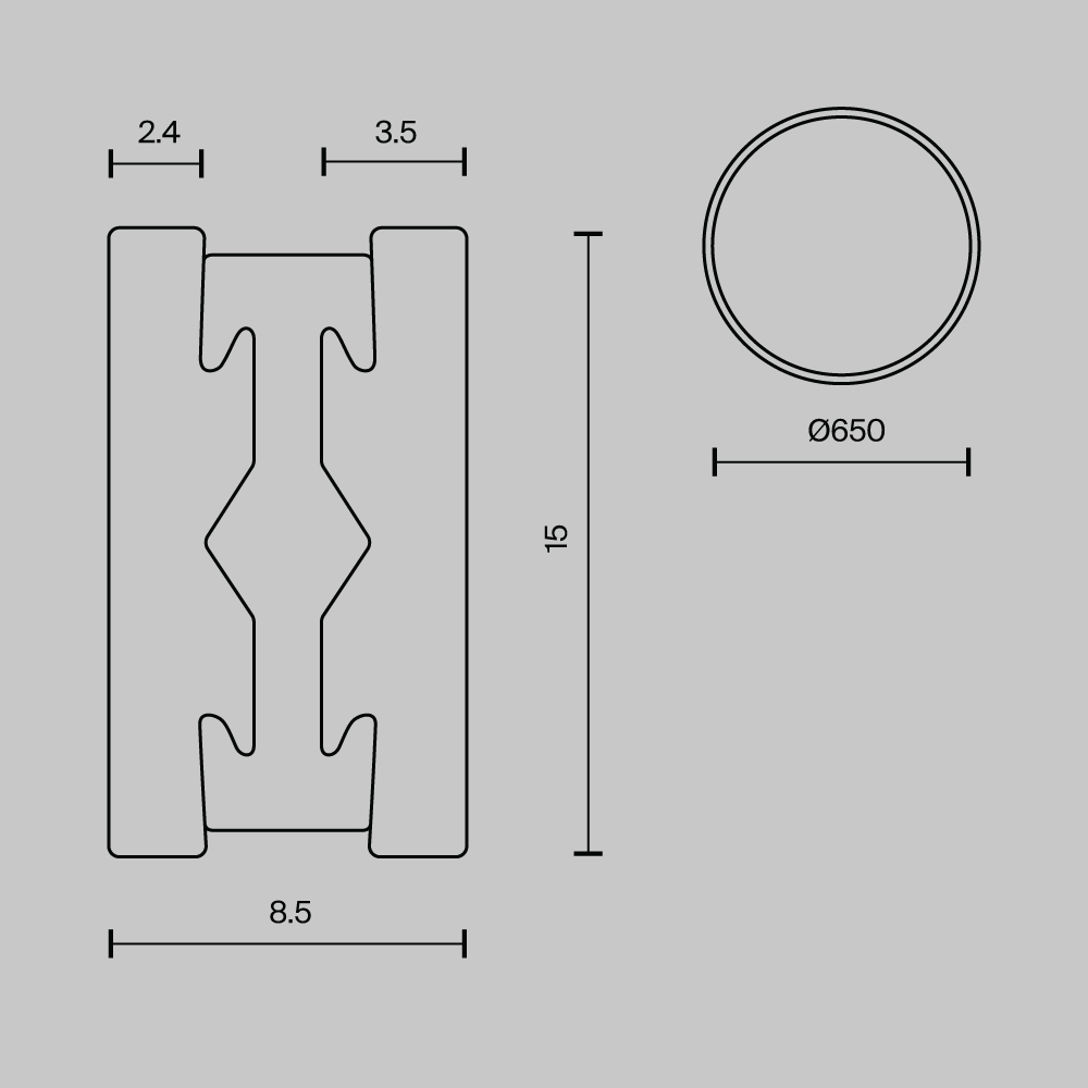 шинопровод магнитный круглый maytoni flarity trx154-r-d650-b