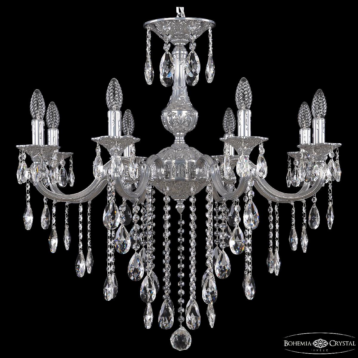 подвесная люстра bohemia ivele crystal al78101/8/250 b cg