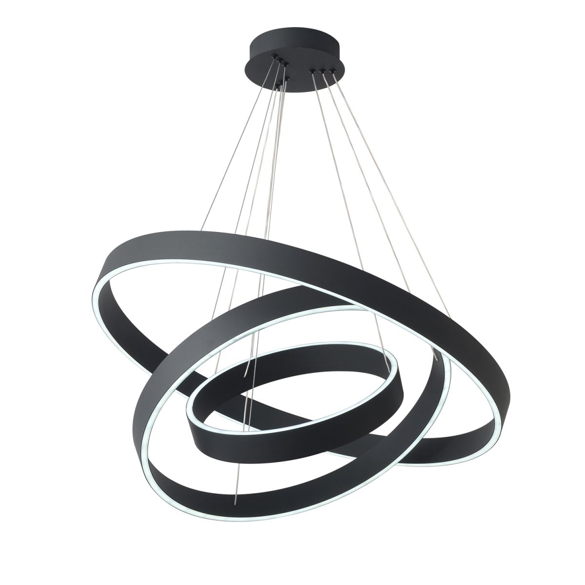 подвесная люстра crystal lux tron sp158w led black