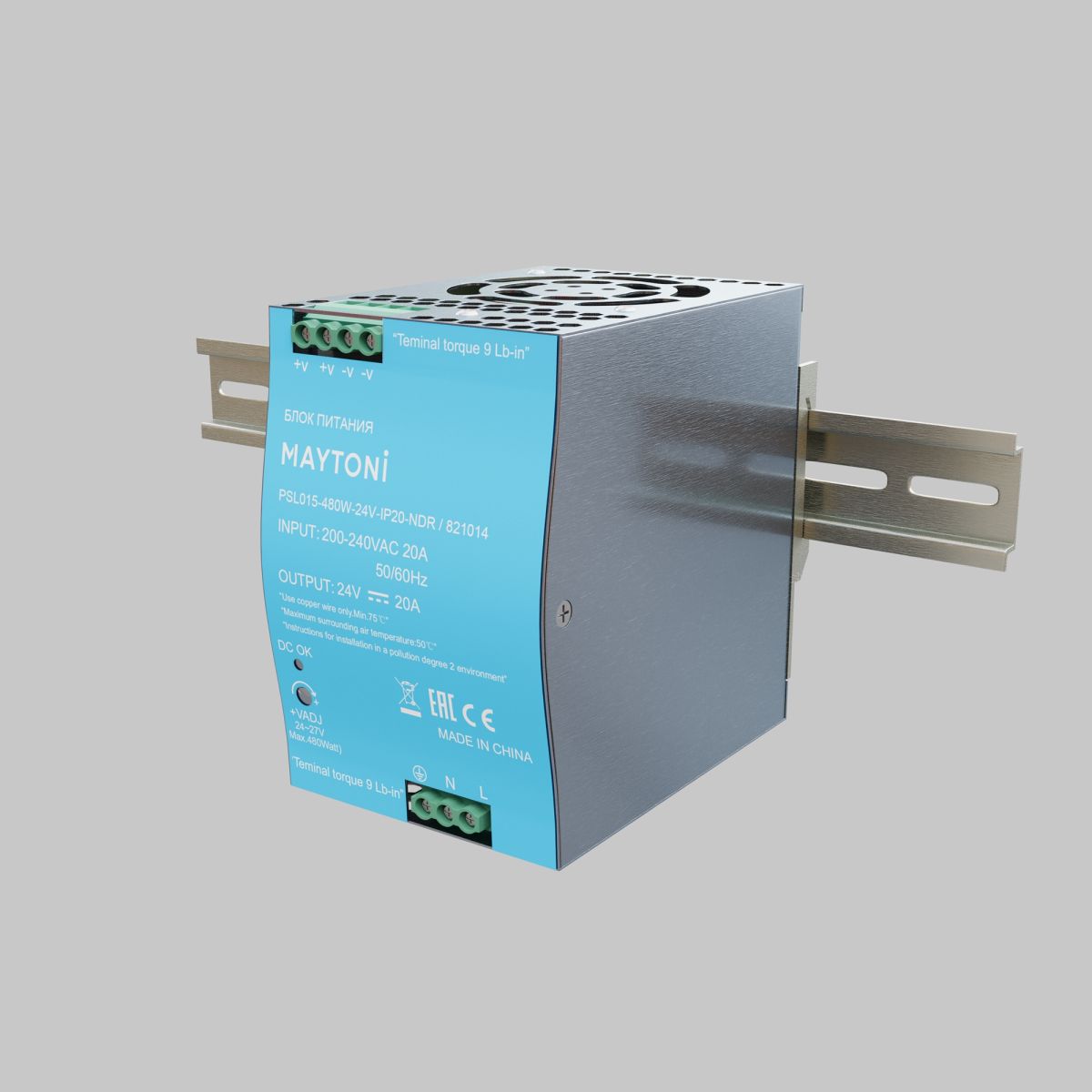 блок питания maytoni psl015 480вт dc24в ip20 821014