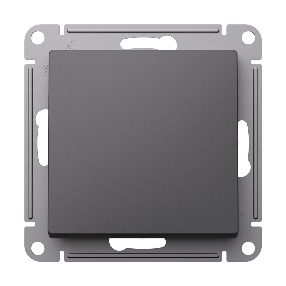 выключатель с самовозвратом, сх.1, 10ах systeme electric atlasdesign базальт atn001415