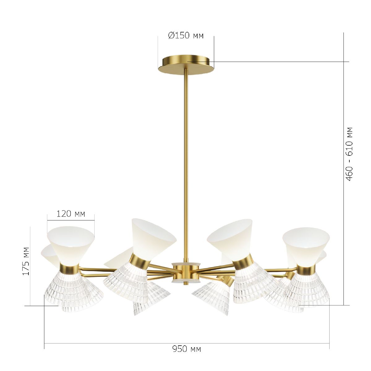 люстра на штанге st luce spirit sl2004.303.16