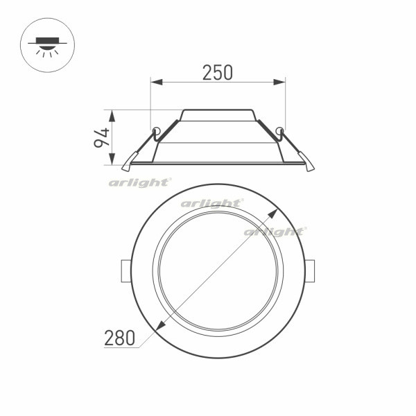 светильник downlight arlight cyclone 023219(2)