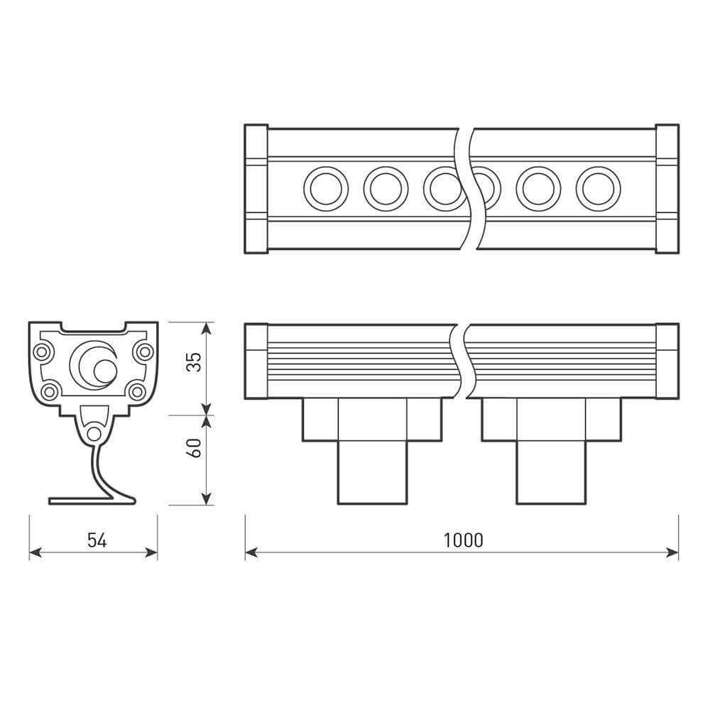 прожектор arlight ar-line-1000l-36w-220v warm 024306