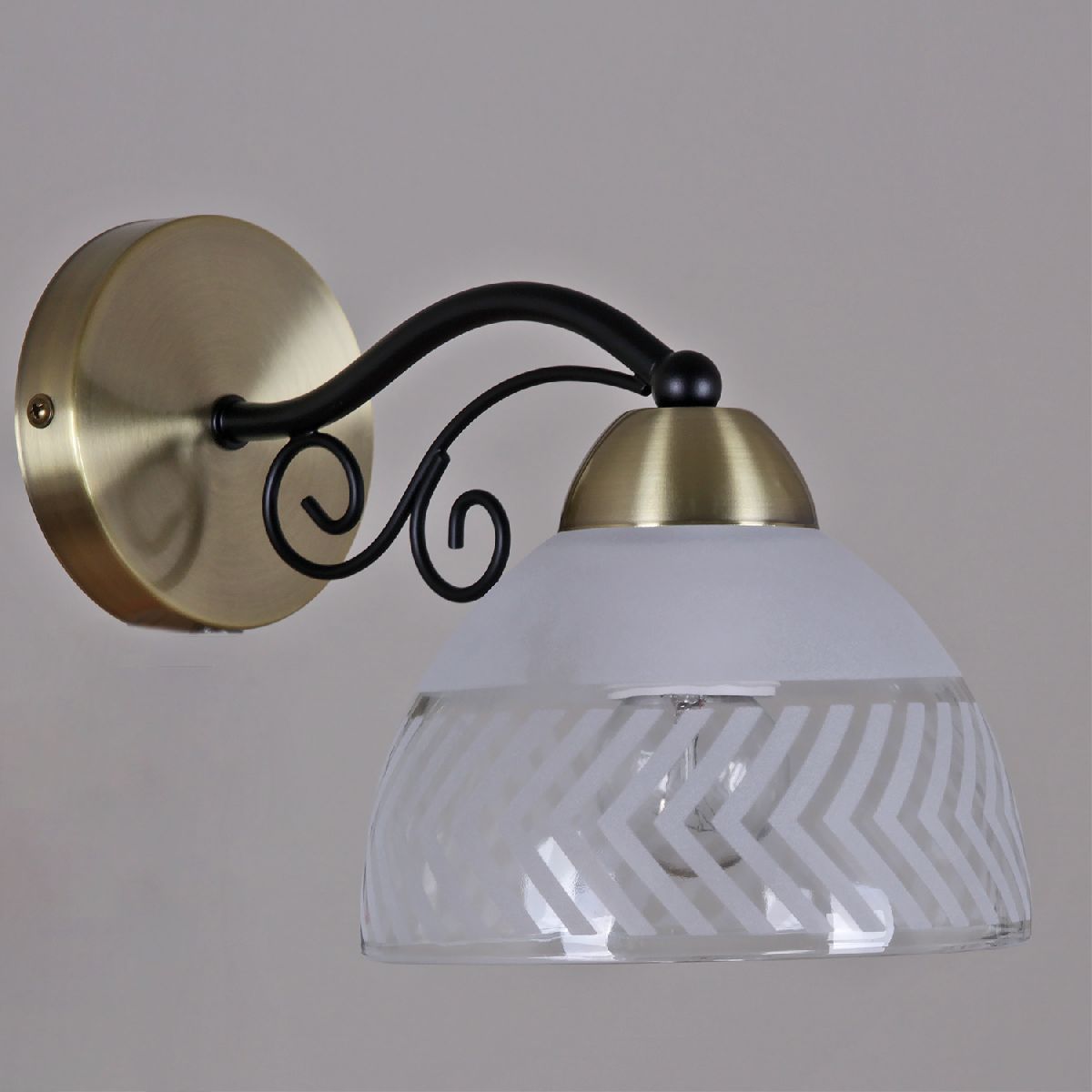 бра illumico il0435-1wsq-24 bk ab spica